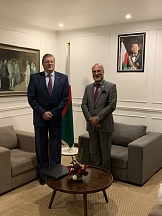 Rencontre de l’Ambassadeur de Russie Andrey Andreev avec le Ministre des Affaires étrangères de la République de Madagascar Patrick Rajoelina 